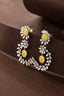 14K GOLD 4.23 CTW NATURAL YELLOW DIAMOND & DIAMOND EARRINGS