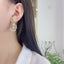 14K GOLD 4.23 CTW NATURAL YELLOW DIAMOND & DIAMOND EARRINGS