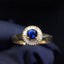 14K GOLD 0.3 CT NATURAL SAPPHIRE & DIAMOND RING