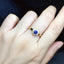 14K GOLD 0.3 CT NATURAL SAPPHIRE & DIAMOND RING