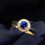 14K GOLD 0.3 CT NATURAL SAPPHIRE & DIAMOND RING