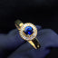 14K GOLD 0.3 CT NATURAL SAPPHIRE & DIAMOND RING