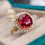 14K GOLD 4.25 CT NATURAL TOURMALINE & DIAMOND RING