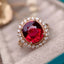 14K GOLD 4.25 CT NATURAL TOURMALINE & DIAMOND RING