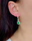 14K GOLD 4.07 CTW VIVID GREEN NATURAL EMERALD & DIAMOND EARRINGS