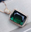 14K GOLD 13.25 CTW NATURAL TOURMALINE & DIAMOND PENDANT