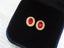 14K GOLD 0.81 CTW NATURAL RUBY & DIAMOND EARRINGS