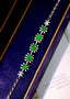 14K GOLD 3.63 CTW VIVID GREEN NATURAL EMERALD & DIAMOND BRACELET