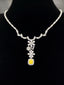 GIA CERTIFIED 14K GOLD 3.79 CTW NATURAL YELLOW DIAMOND & DIAMOND NECKLACE