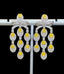 14K GOLD 5.42 CTW NATURAL YELLOW DIAMOND & DIAMOND EARRINGS