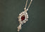 14K GOLD 1.78 CTW VIVID RED NATURAL RUBY & DIAMOND NECKLACE