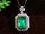 14K GOLD 3.07 CTW VIVID GREEN NATURAL EMERALD & DIAMOND PENDANT