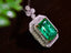 14K GOLD 3.07 CTW VIVID GREEN NATURAL EMERALD & DIAMOND PENDANT