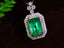 14K GOLD 3.07 CTW VIVID GREEN NATURAL EMERALD & DIAMOND PENDANT