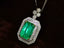 14K GOLD 3.07 CTW VIVID GREEN NATURAL EMERALD & DIAMOND PENDANT