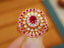 14K GOLD 1.05 CTW VIVID RED NATURAL RUBY & DIAMOND RING