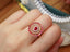 14K GOLD 1.05 CTW VIVID RED NATURAL RUBY & DIAMOND RING