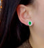 14K GOLD 2.69 CTW NATURAL EMERALD & DIAMOND EARRINGS