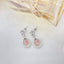 14K GOLD 1.12 CTW NATURAL PINK DIAMOND & DIAMOND EARRINGS