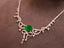 14K GOLD 5.53 CTW VIVID GREEN NATURAL EMERALD & DIAMOND NECKLACE