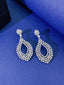 14K GOLD 3.56 CTW NATURAL H DIAMOND EARRINGS