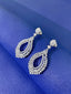 14K GOLD 3.56 CTW NATURAL H DIAMOND EARRINGS