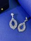 14K GOLD 3.56 CTW NATURAL H DIAMOND EARRINGS