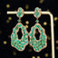 14K GOLD 5.97 CTW VIVID GREEN NATURAL EMERALD & DIAMOND EARRINGS