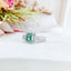 14K GOLD 1.36 CTW NATURAL GREEN DIAMOND & DIAMOND RING