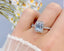 14K GOLD 1.32 CTW NATURAL AQUAMARINE & DIAMOND RING