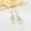 14K GOLD 1.44 CTW NATURAL YELLOW DIAMOND & DIAMOND EARRINGS