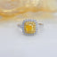 14K GOLD 1.41 CTW NATURAL YELLOW DIAMOND & DIAMOND RING