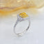 14K GOLD 1.41 CTW NATURAL YELLOW DIAMOND & DIAMOND RING