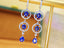 14K GOLD 2.93 CTW NATURAL SAPPHIRE & DIAMOND EARRINGS