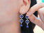 14K GOLD 2.93 CTW NATURAL SAPPHIRE & DIAMOND EARRINGS