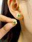 14K GOLD 0.39 CT NATURAL TSAVORITE EARRINGS