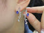 14K GOLD 1.55 CTW VIVID BLUE NATURAL SAPPHIRE & DIAMOND EARRINGS