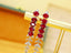 14K GOLD 2.12 CTW NATURAL RUBY & DIAMOND EARRINGS