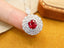 14K GOLD 2.12 CTW NATURAL RUBY & DIAMOND RING/PENDANT