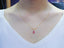 14K GOLD 1.04 CTW NATURAL PADPARADSCHA SAPPHIRE & DIAMOND NECKLACE