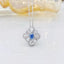 14K GOLD 1.17 CTW NATURAL BLUE DIAMOND & DIAMOND NECKLACE