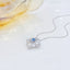 14K GOLD 1.17 CTW NATURAL BLUE DIAMOND & DIAMOND NECKLACE