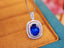 14K GOLD 2.37 CTW NATURAL SAPPHIRE & DIAMOND PENDANT