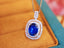 14K GOLD 2.37 CTW NATURAL SAPPHIRE & DIAMOND PENDANT