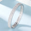 14K GOLD 5.50 CTW NATURAL H DIAMOND BANGLE