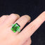 14K GOLD 9.93 CTW NATURAL TOURMALINE & TSAVORITE RING