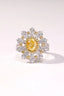 14K GOLD 1.75 CTW NATURAL YELLOW DIAMOND & DIAMOND RING