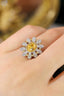 14K GOLD 1.75 CTW NATURAL YELLOW DIAMOND & DIAMOND RING