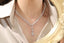 14K GOLD 8.5 CT NATURAL H DIAMOND NECKLACE