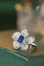 14K GOLD 2.20 CTW NATURAL SAPPHIRE & DIAMOND RING